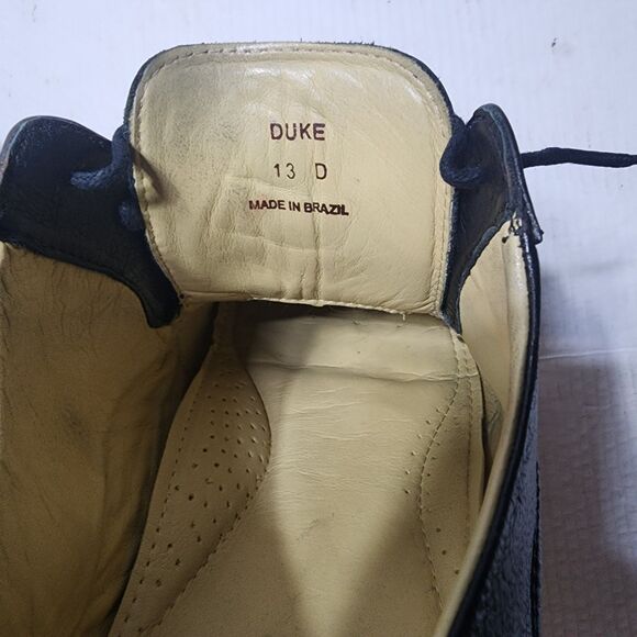 Belvedere Duke Leather Lace Up Cap Toe Oxford Black Derby Men's Shoes Size 13 D - Picture 3 of 12